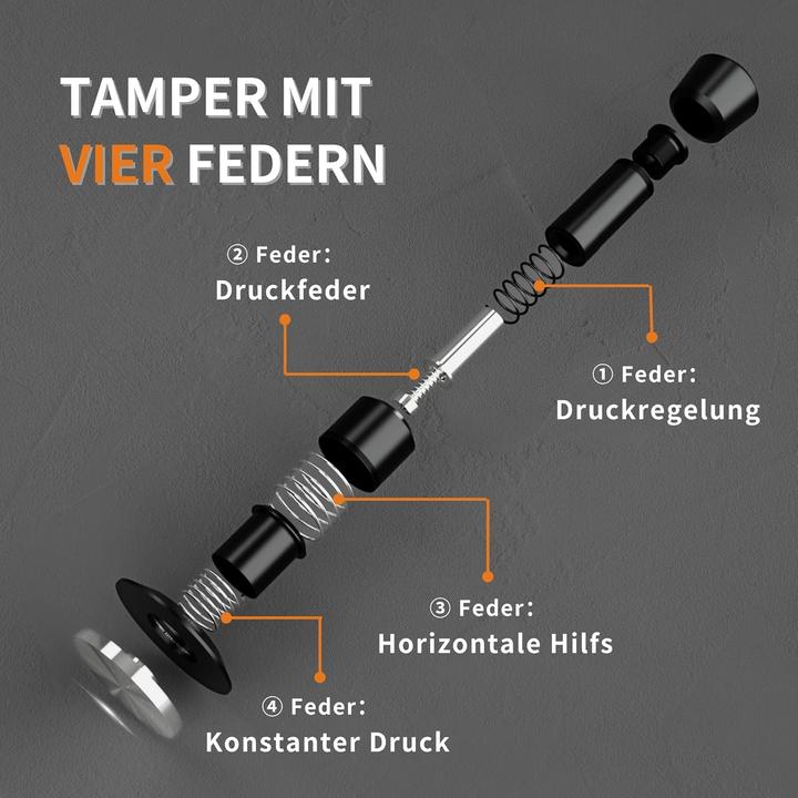 Immagine prodotto Vandroop Espresso Tamper mit 4-Feder-System