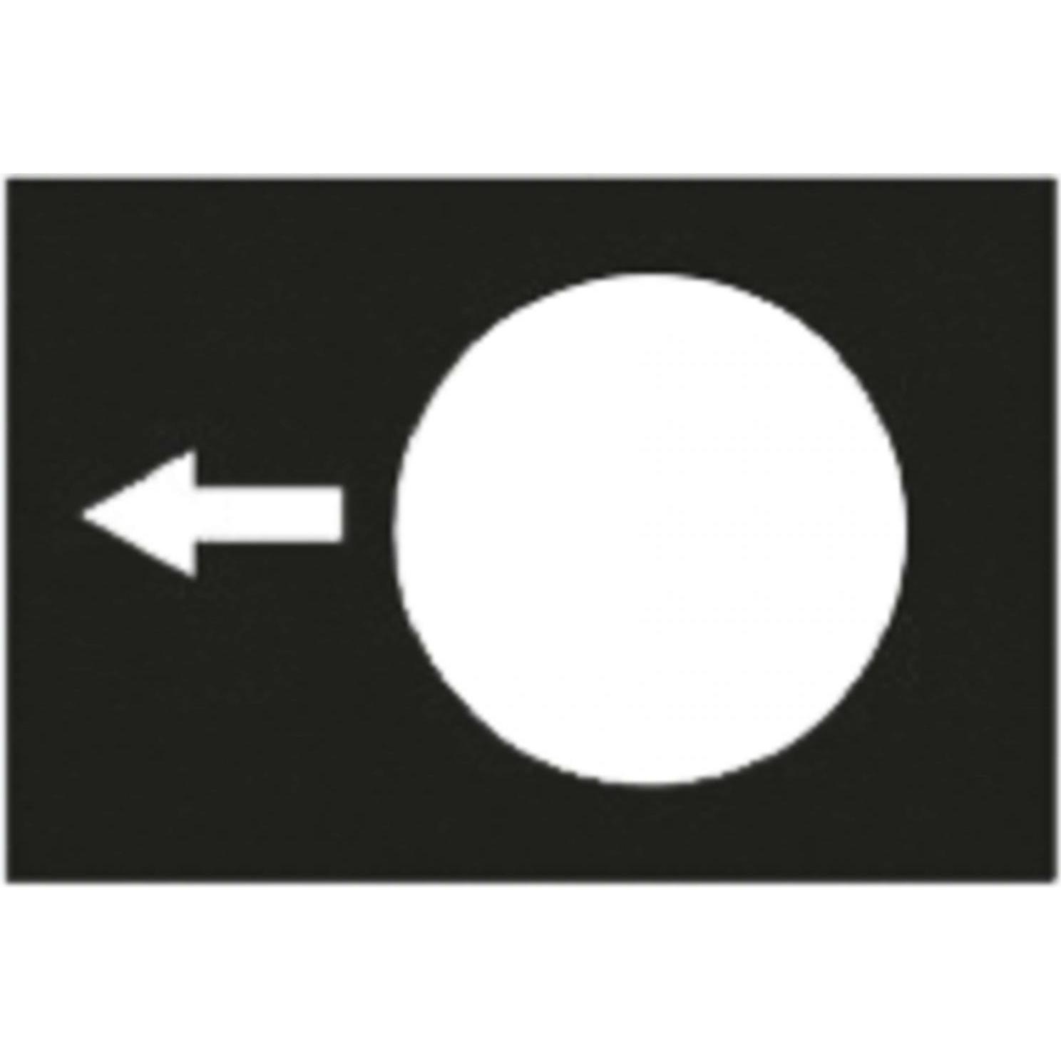 Schneider Electric Etichettatura del piatto LEFT slow, Pulsante + Interruttore, Nero