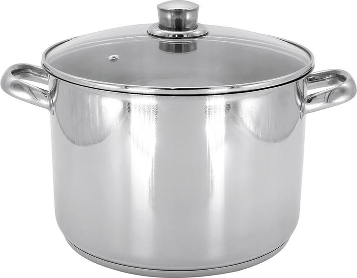 Krüger Pot de grande capacité (26 cm, Casserole, Acier inoxydable)