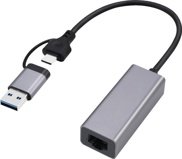 Immagine prodotto Gembird Scheda USB-A/C 3.0 versus RJ45 Gigabit (USB 3.1 Gen 1, USB-C, RJ45 Gigabit Ethernet (1x))