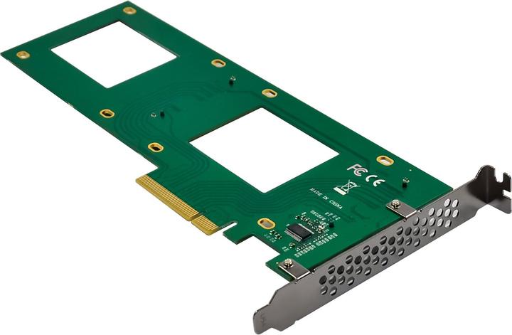 Actual product image InLine PCIe Karte zu 2x intern U.2 NVMe SFF-8639 – Bifurcation