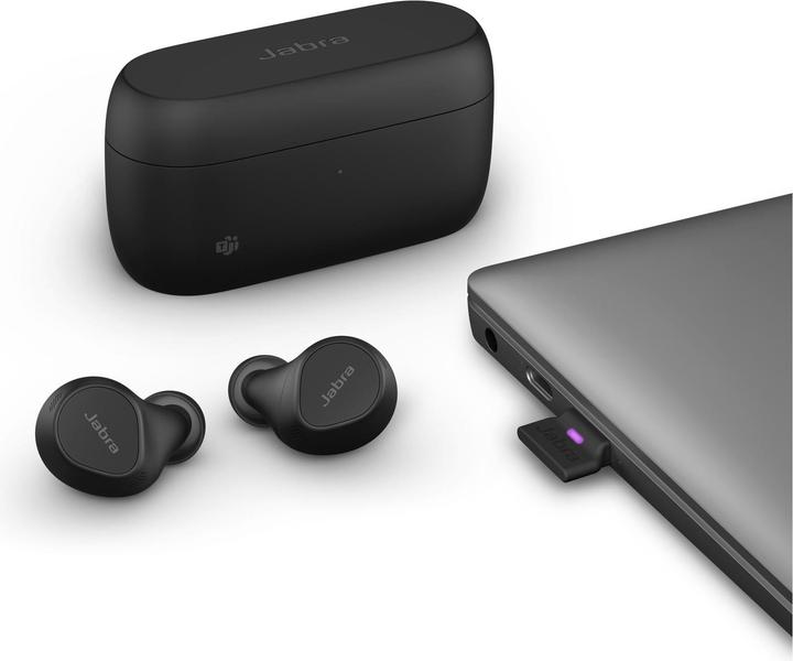 Actual product image Jabra EVOLVE2 BUDS USB-A UC - (Wireless, USB-A, Google Meet, Zoom)