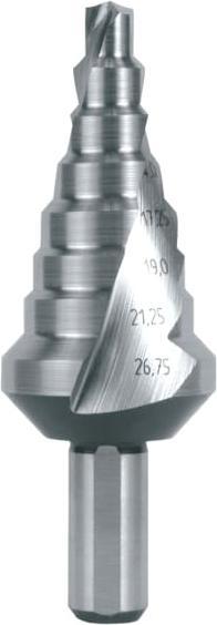 Image du produit Ruko Foret étagé Plage de perçage 6-26,75 mm HSS sans revêtement goujures hélicoïdale Nombre de marches 8 (6 - 26,75 mm)