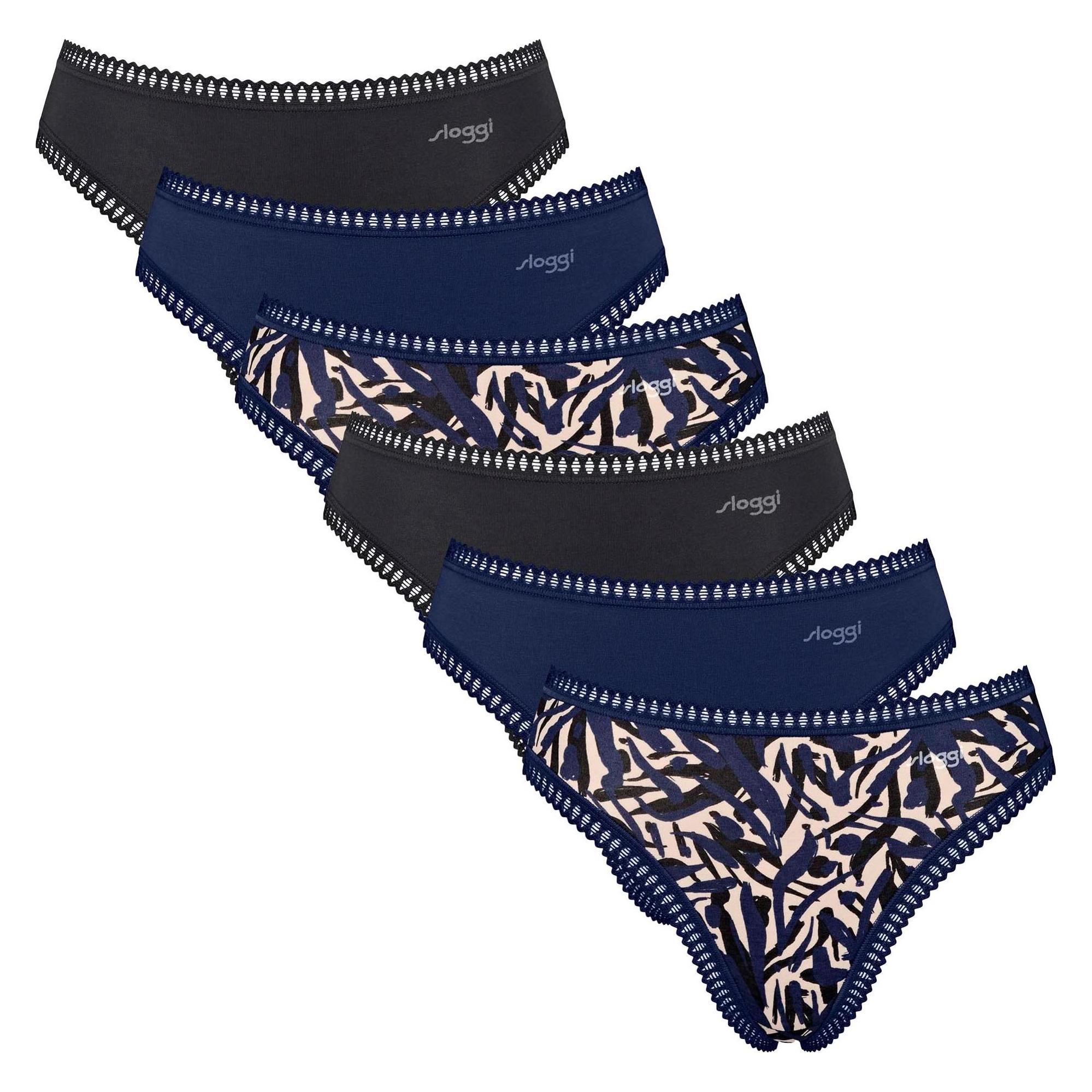 Sloggi, Damen, Unterhosen, Go Crush High Leg C6P, Blau, (Xl, 6er Pack)