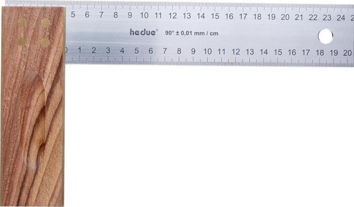 Actual product image Hedue Joiner's Square Walnut 250 mm Stainless steel leaf 45 mm