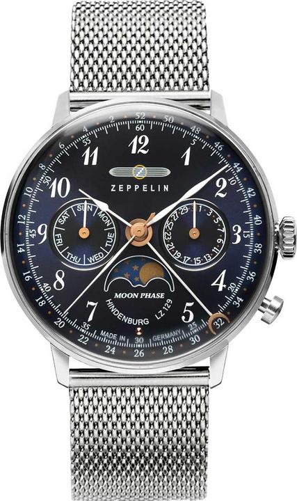 Produktbild Zeppelin LZ129 Hindenburg Quarzuhr (ZE-7037M-3) (Analoguhr, Mondphasenuhr)