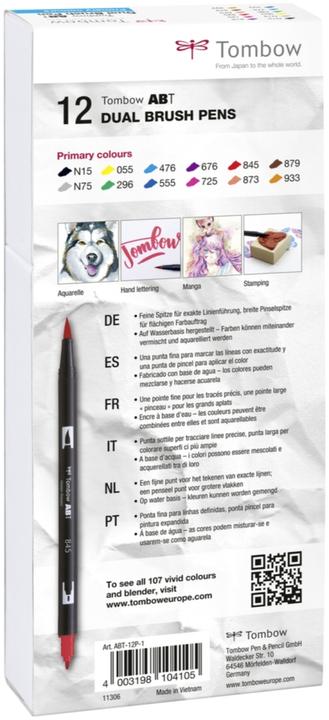 Nutritional values and ingredients Tombow ABT Dual Brush Pen (Multicoloured, 12 x)