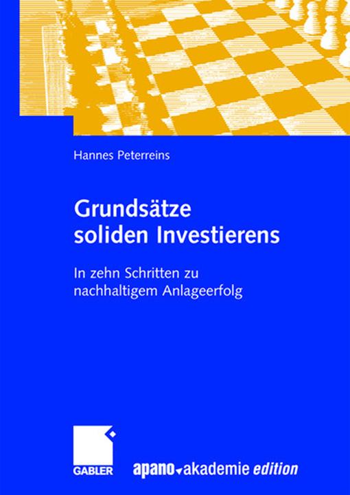 Produktbild Grundsätze soliden Investierens (Deutsch, Hannes Peterreins, 2008)