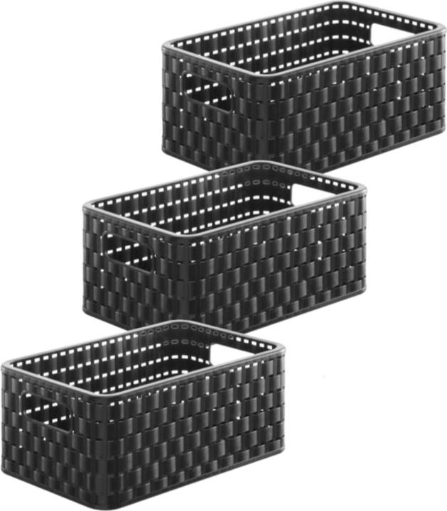 Rotho 3er Set Korb DIN A5, 6 l COUNTRY (1 x, 28 x 18.5 x 12.6 cm)