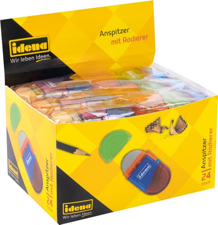 Produktbild Idena Anspitzer mit Radierer sortiert