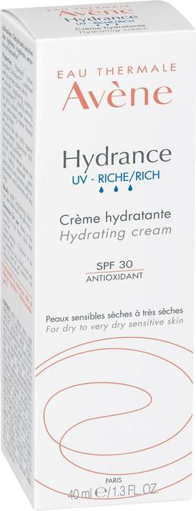 Nährwerte und Zutaten Avène Feuchtigkeitscreme Hydrance SPF30 - 40 ml (40 ml, Tagescreme, SPF 30)