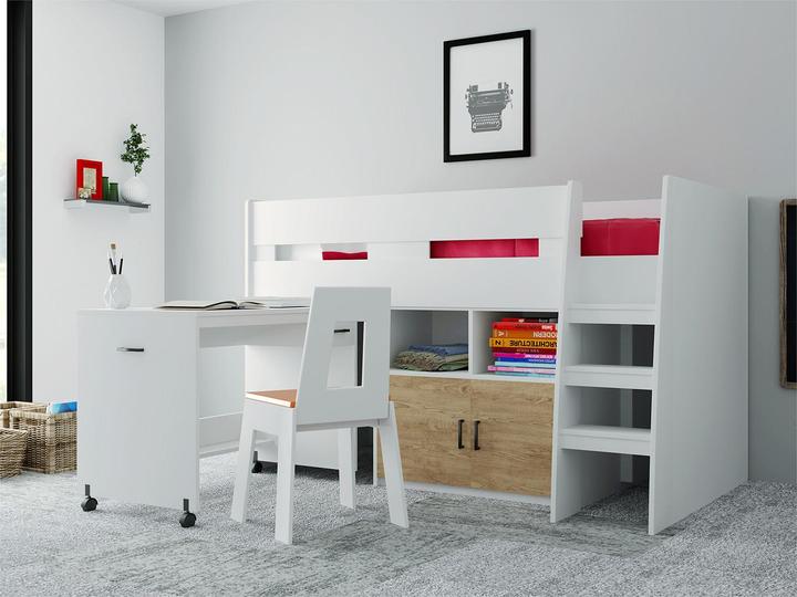 Produktbild HTI-Living Bett 90x200 cm Hochbett mit Schreibtisch (90 x 200 cm)