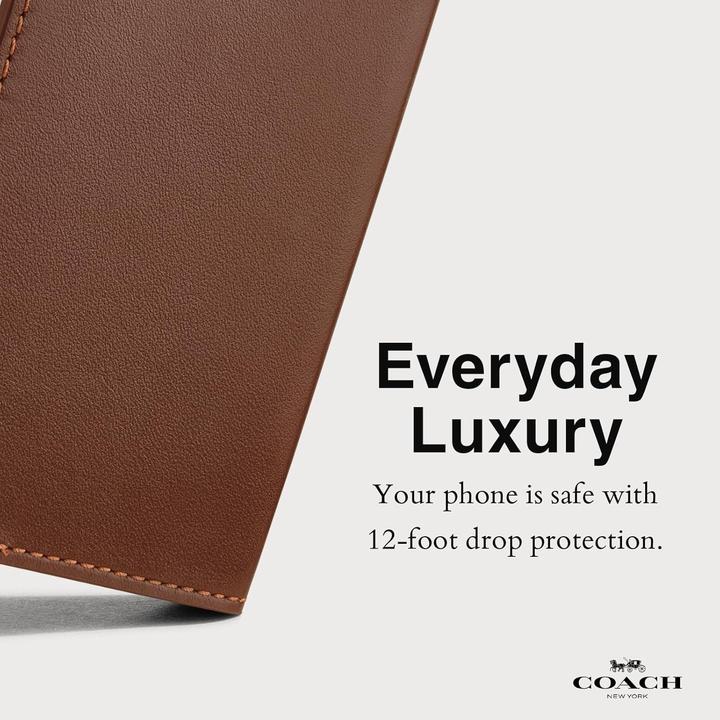 Actual product image Coach Leather Folio (Apple iPhone 16 Pro Max)