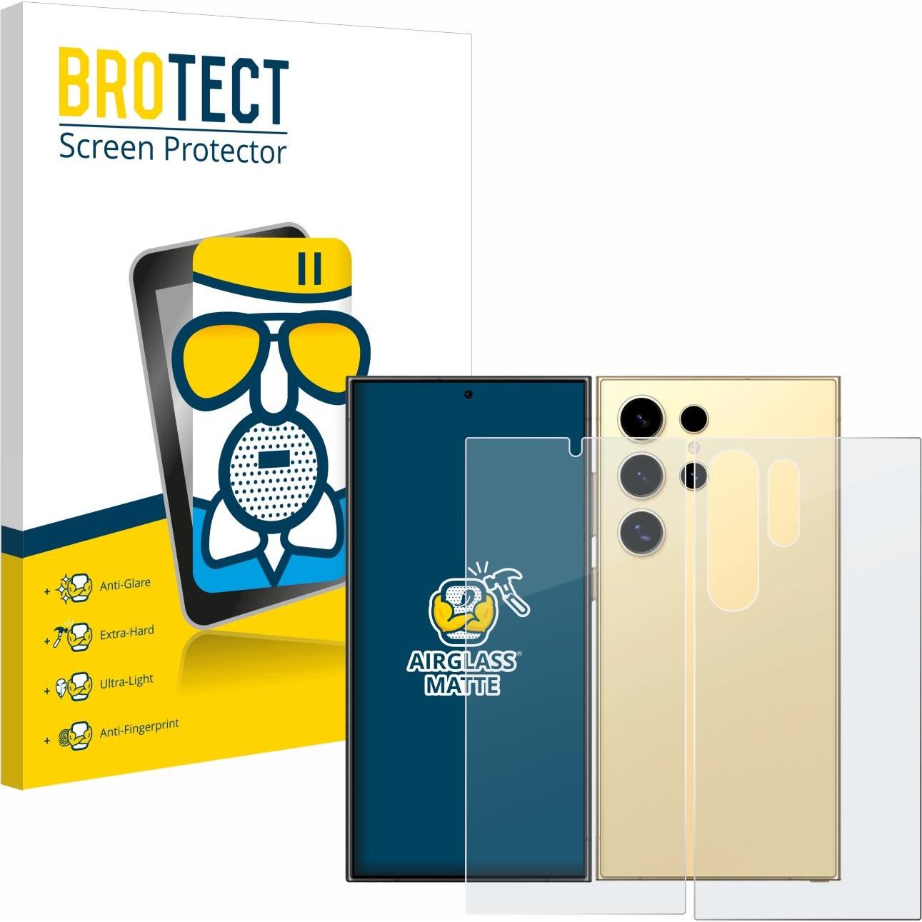 BROTECT AirGlass Panzerglasfolie Matt (1 Stück, Samsung Galaxy S21), Smartphone Schutzfolie, Grau