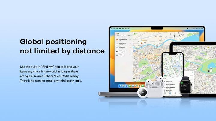 Image du produit Remax RT-G2303 Smart Global Position Tracking Item Finder, Weiss (iOS)
