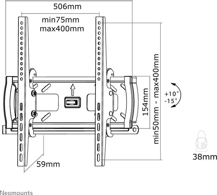 Produktbild Neomounts Plasma-W240 (Wand, 60", 50 kg)