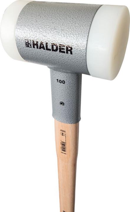 Actual product image Simplex HALDER mallet, recoilless, with hickory handle, Ø 80 / 3.6 kg, nylon (3600 g)