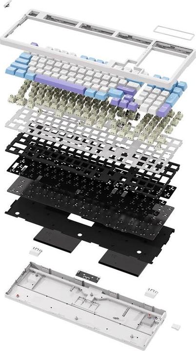 Actual product image VGN V98Pro V2 Gaming Keyboard, Crystal Wine - Sea Salt (US) (US, Wireless)
