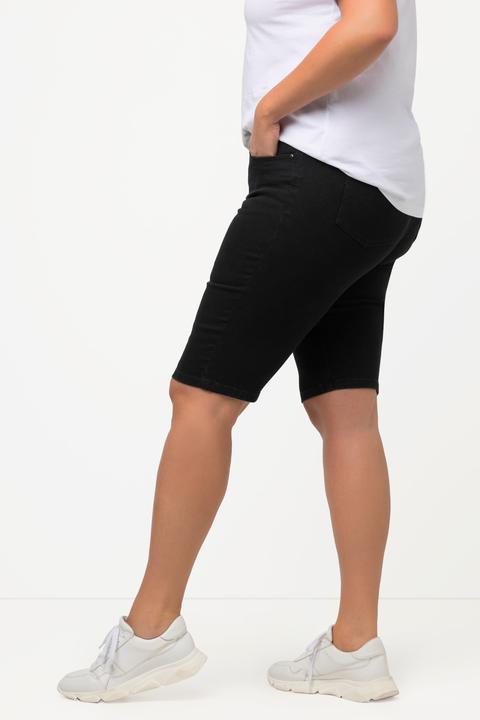 Immagine prodotto Ulla Popken Bermuda di jeans modello Mandy con taglio a cinque tasche e cintura comfort (58)