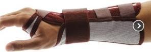 Produktbild Omnimed Ortho Manu Flex Handgelenk-Bandage links grau/bordeaux (M)
