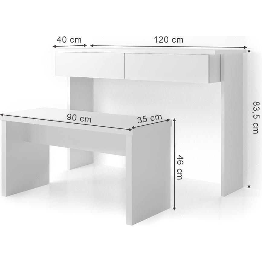Thumbnail - Vicco, Schminktisch, Azur (120 x 84 x 40 cm)