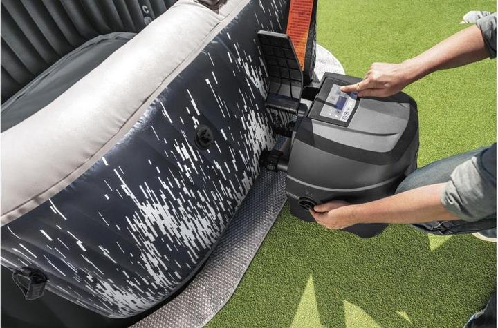 Image du produit Intex 4-PERSON GLOW DELUXE ROUND BUBBLE SPA SET 28494SZ (4 Personnes)