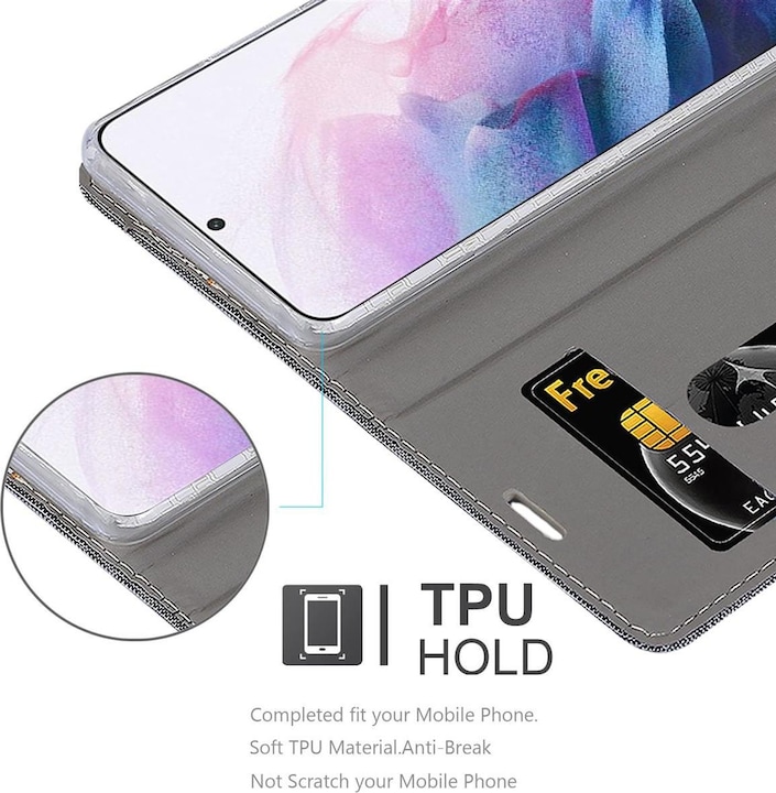 Produktbild Cadorabo Book Jeans Optik Cover (Samsung Galaxy S21+)