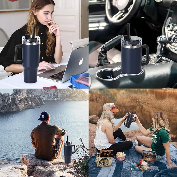Immagine prodotto ASMI Tazza termica in acciaio inox, tazza da caffè, tazza tumbler per auto, 900ml (0.90 l)