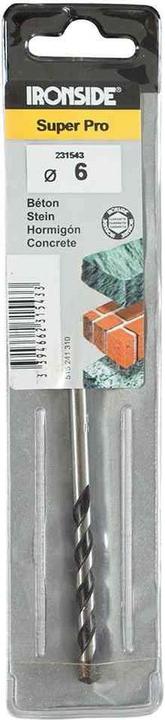 Immagine prodotto Ironside Trivella per calcestruzzo Super Pro Ø 6,0 mm, lunghezza 120 mm, lunghezza di lavoro 80 mm, DIN (6 millimetri)