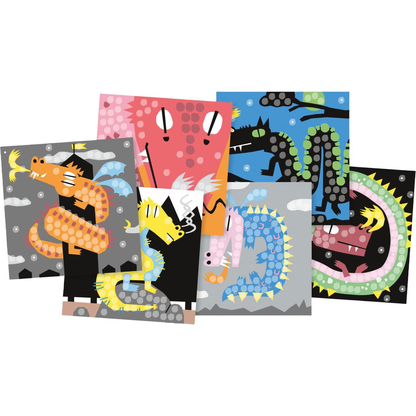 PlayMais Mosaikkarten zum Dekorieren von Drachen