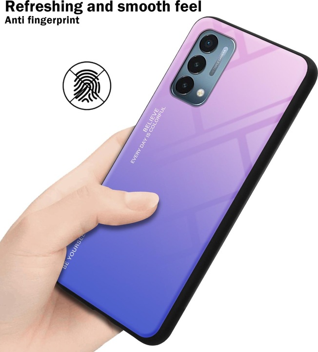 Productafbeelding Cadorabo TPU 2 Kleuren Glazen Hoesje (OnePlus Noord N200 5G)