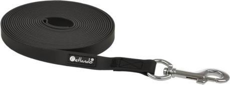 Petlando Schleppleine Trekking 10mm für Hunde Schwarz 10 m (10, Hund, Hundesport)