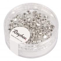 Produktbild Rayher Glas Schliffperle, 4mm ø, brillant silber, 100