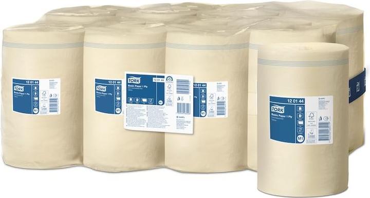 Produktbild Tork Aftørringspapir Basic M1 gul 115m 1-lag - (11 ruller pr. karton)