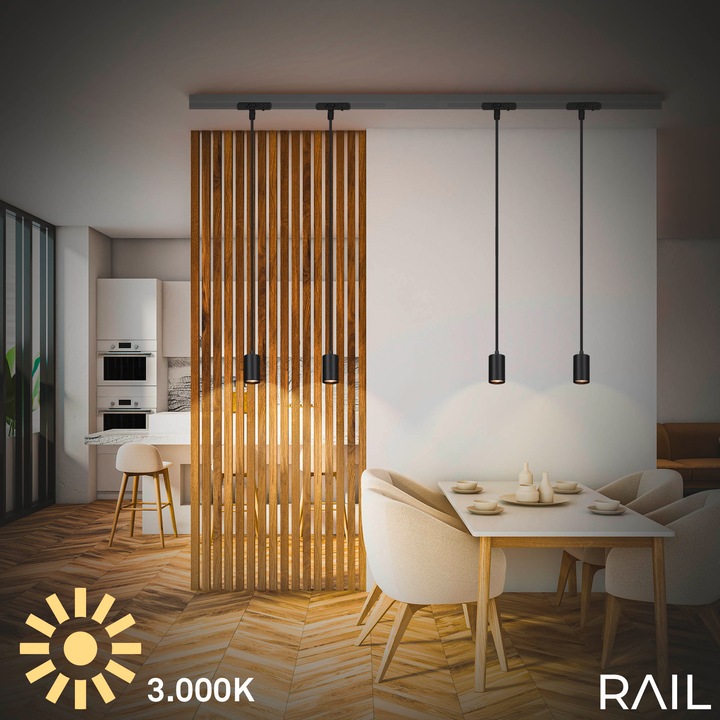 Produktbild Briloner HV-Stromschienensystem - LED-Pendelleuchte, Schwarz, 1xGU10 exkl. Leuchtmittel (GU10)