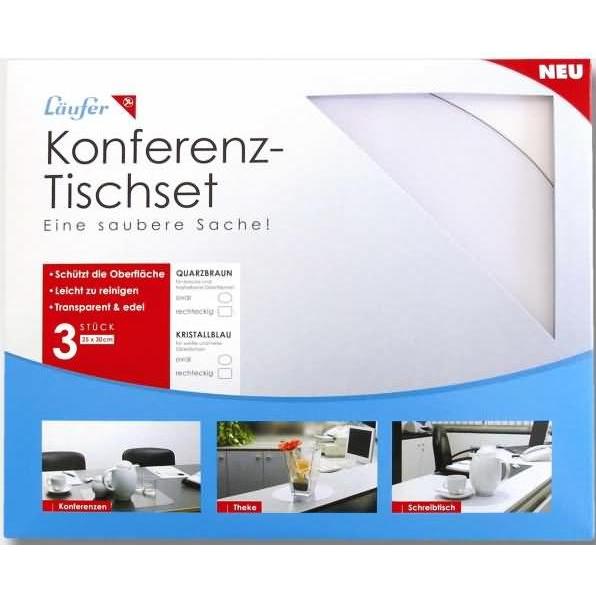 Läufer, Unterlage, Tischset eckig rauch tr (25 x 30 cm)