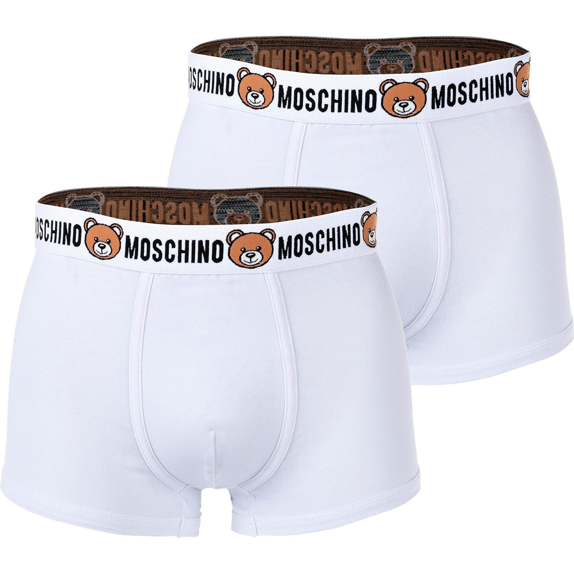 Moschino, Herren, Unterhosen, Boxershort Casual Bequem sitzend, Weiss, (M, 2er Pack)