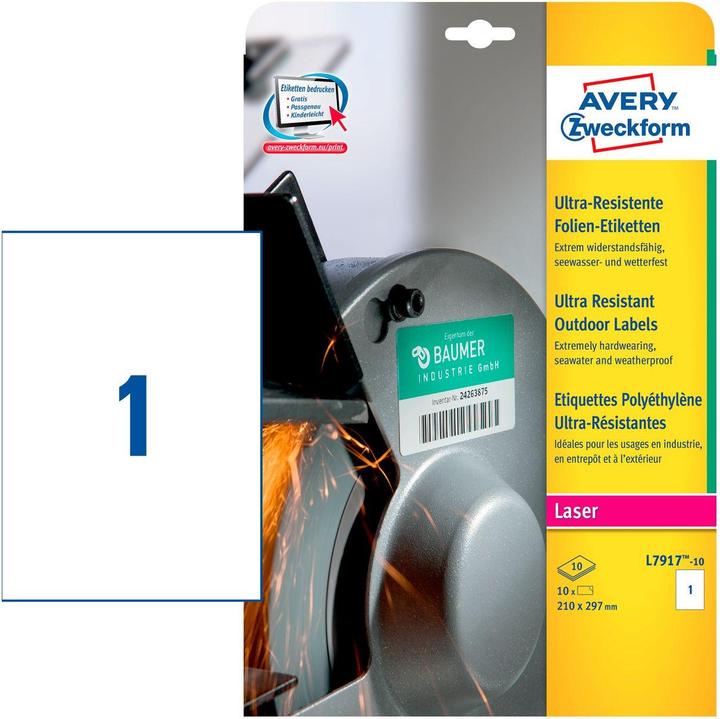 Productafbeelding Avery Ultra-Resistente Film Etiketten