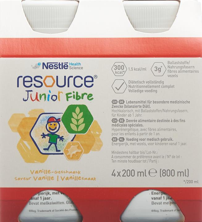 Produktbild Resource Junior Fibre Vanille (4x) (Vanille, 4 Stk., 980 g)