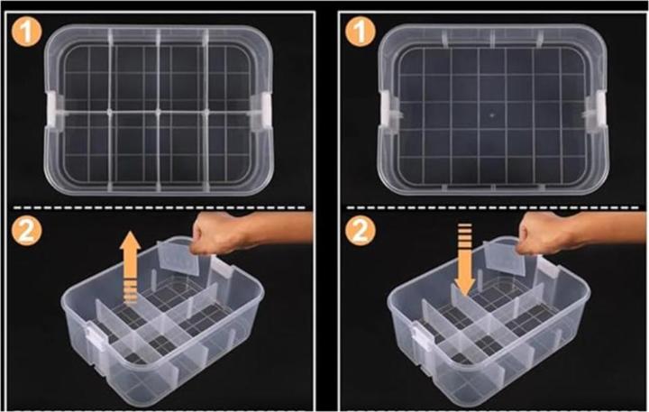 Produktbild Esmée Kinder Klemmbaustein Organizer, 300x225mm, stapelbare Aufbewahrungsbox