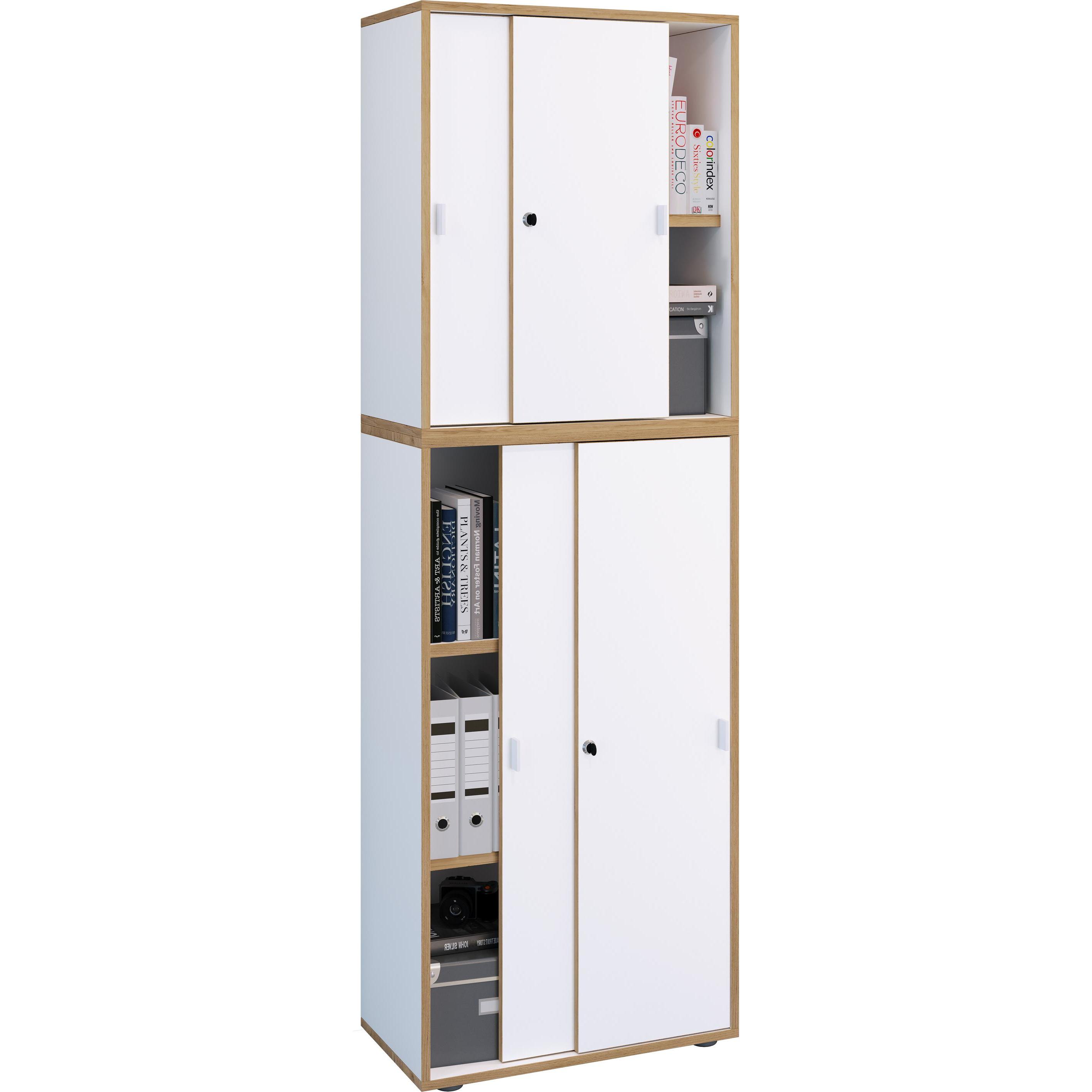 VCM, Aktenschrank, Büroschrank Schiebetüren Salia 5fach B60
