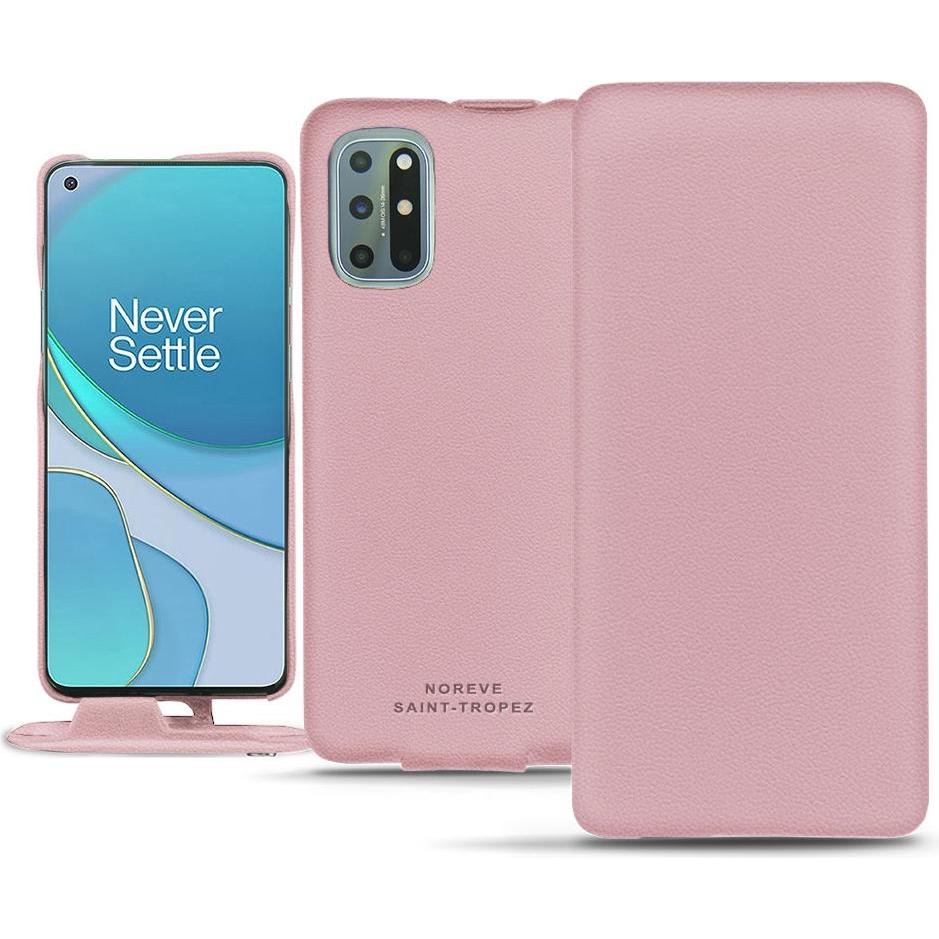Noreve Lederschutzhülle vertikal (OnePlus 8T), Smartphone Hülle, Rosa