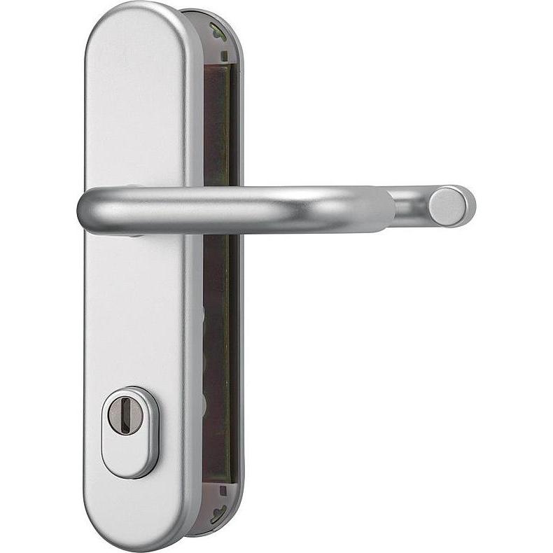Abus, Türgriff + Fenstergriff, KLZS714 rund F1 EK Schutzbeschlag DG, alu. (Türgarnitur)
