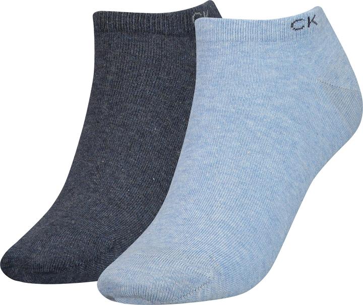 Calvin Klein Women's Sneaker 2 Pack Socks, Light Blue Melange, ONE Size (37 - 41)