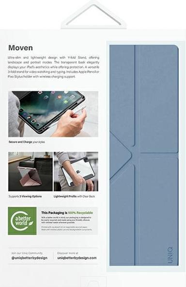 Actual product image Uniq etui Moven iPad Air 11" (2024) niebieski/stone blue (Apple iPad Air 11 2024, Apple iPad Air 11 2025, Apple iPad Air 11 2026)