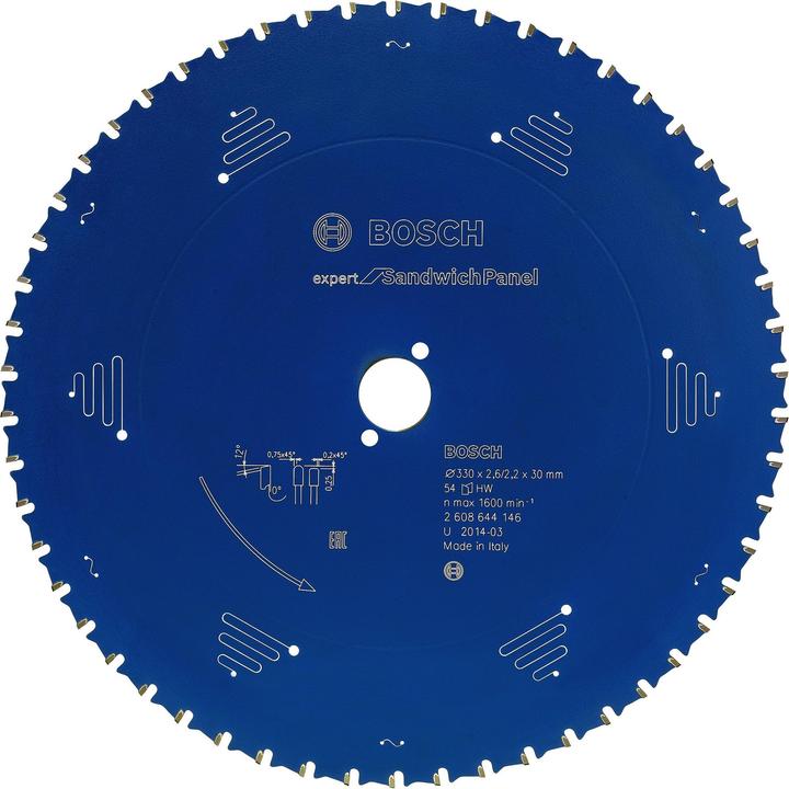 Bosch Professional Zubehör Kreissägeblatt Expert for Sandwich Panel, 235 x 30 x 2,2 mm, 50