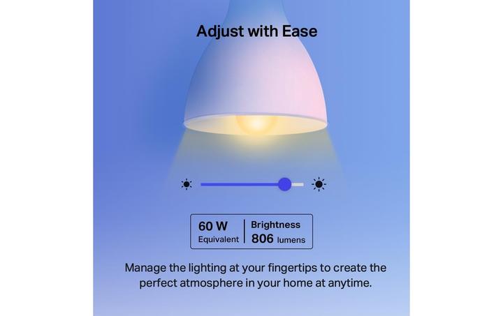 Immagine prodotto TP-Link Lampadina Tapo L530E E27 Smart WLAN (confezione da 4) (E27, 8.70 W, 806 lm, 4 x, F)