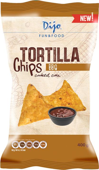 Produktbild Dijo Tortilla Chips BBQ 400g (400 g, 6 Stk.)