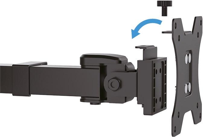Actual product image LogiLink 2 compartment monitor mount 17 - 32"sleeve length adjustable (Table, 32", 12 kg)