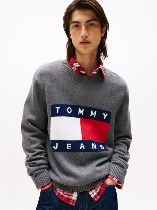 Actual product image Tommy Jeans Tjm Reg Melange Flag Sweater (M)
